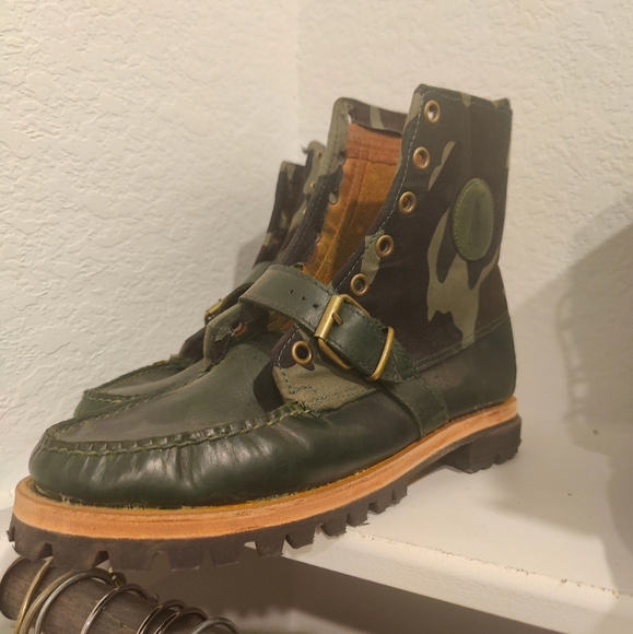 Customized Polo Rangers Boots To Camouflage Green - Picture 5 of 12